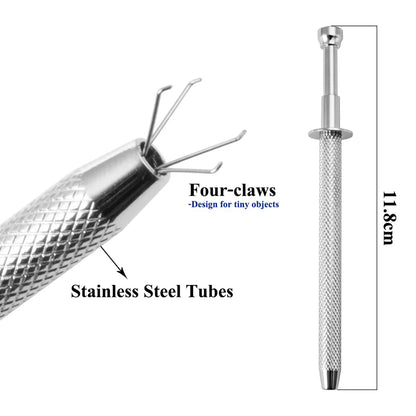 Surgical Steel Piercing Tool Set - Pliers, Forceps, Needle Pipe Clamp Tweezers for Opening and Closing CBR Rings, Ear, Belly, Nose Piercing Tools