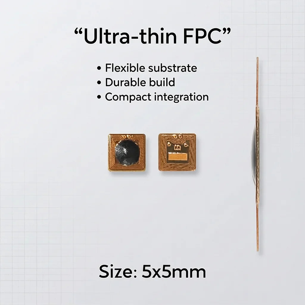 Programmable NTAG213 NFC RFID Tag Sticker - 5x5mm Micro FPC 13.56MHz Chip for Access Control & Supply Chain Management