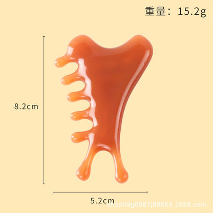 Guasha Massage Scraper – Beeswax Face & Eye Massager, Acupuncture Gua Sha Board for SPA and Beauty Therapy