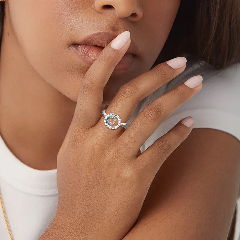 925 Sterling Silver Ring – Infinite Love Star & Moon Design for Women, Wedding Jewelry Gift