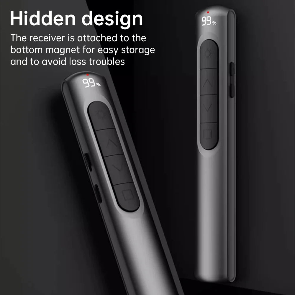 Wireless Remote Control Page Turner – Rechargeable Digital Display Clicker with Volume Controller