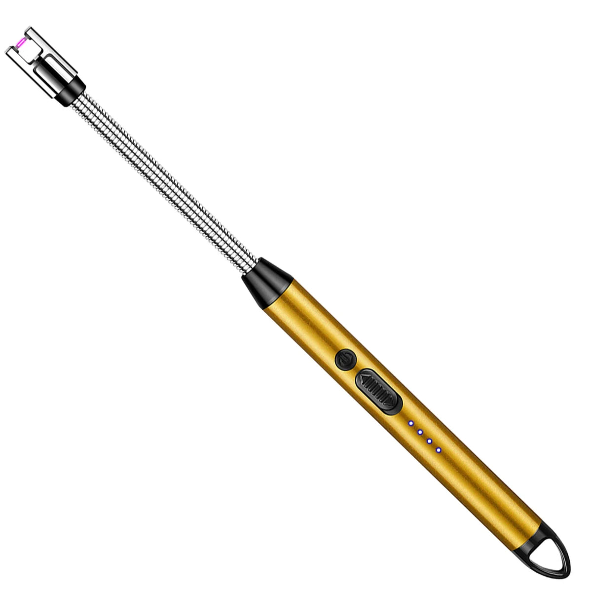 360° Type-C Rechargeable Windproof Plasma Lighter – Curved Flameless USB Arc Ignition Tool for BBQ, Kitchen, Candle & Gas Stove Use