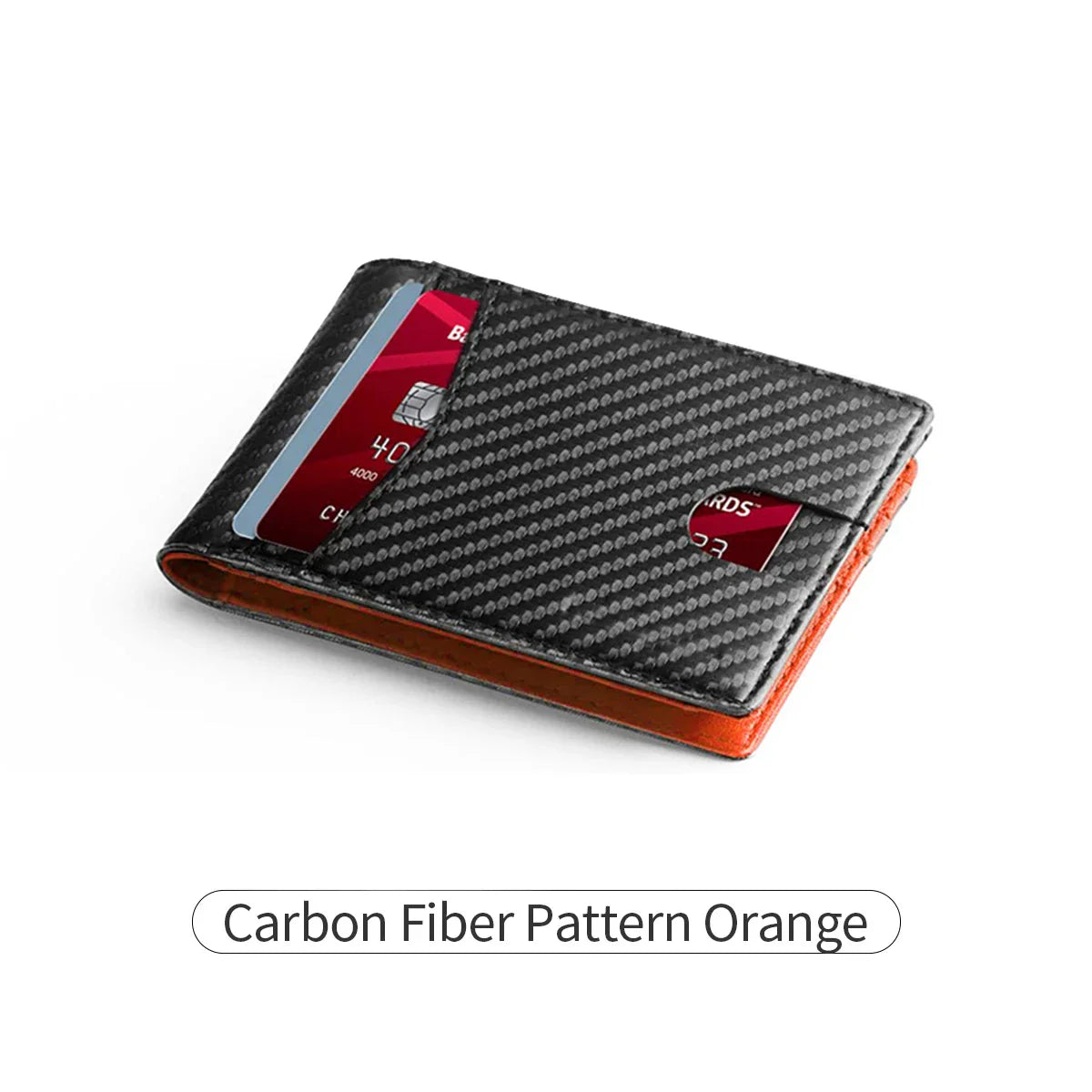 Carbon Fiber Minimalist Trifold Wallet for Men — Ultra-Thin RFID Wallet with ID Window, 13 Card Slots & Coin Holder