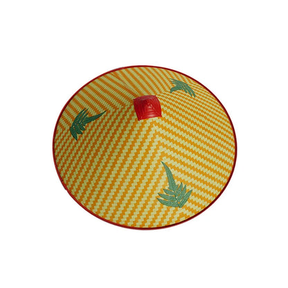 Samurai Straw Ninja Hat — Asian Bamboo Conical Cosplay Cap, Japanese Rice Farmer Party Decorative Hat