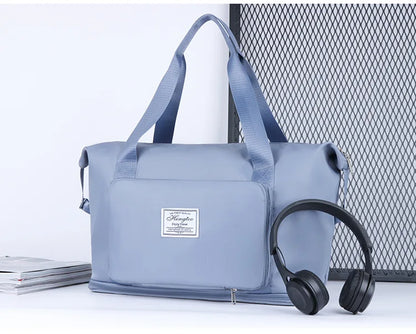 Large Capacity Travel Bag — Expandable, Waterproof, Foldable Luggage Organizer