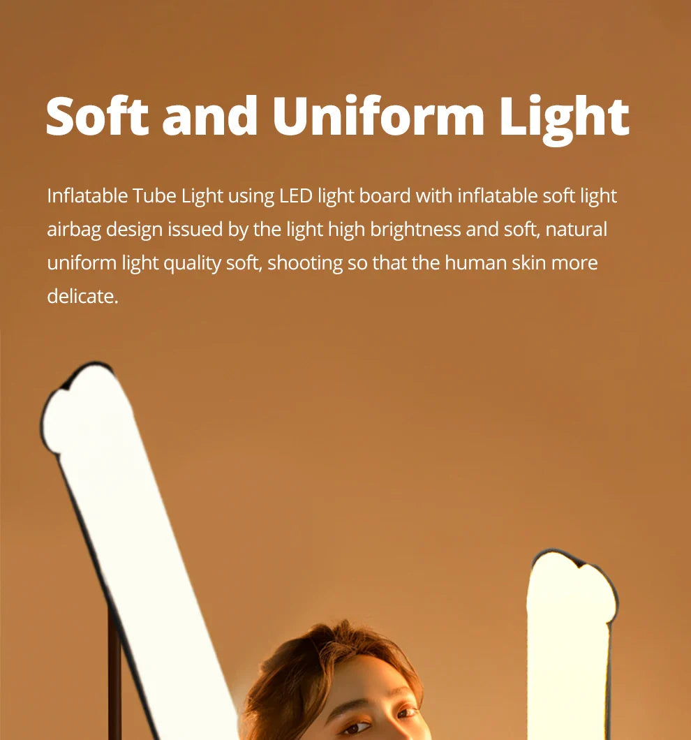 Ambitful GC12 Gold Crow Flexible Photography Lighting - 2700K-6500K Portable LED Soft Light, Inflatable Air Light