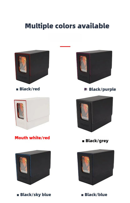 3-in-1 MTG Deck Box – Card Storage Case for 200+ Single-Sleeved TCG/CCG Cards with 4 Dividers & 2 Toploaders