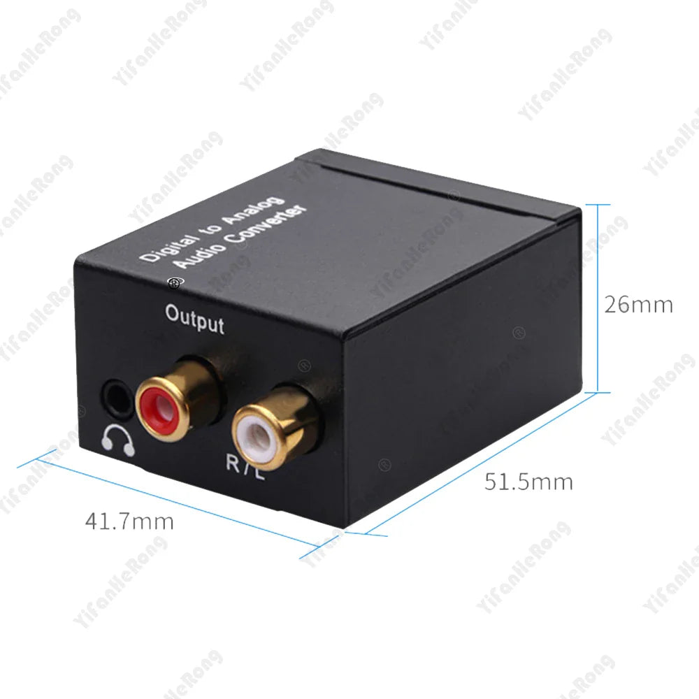 Digital to Analog Audio Converter — Coaxial & Optical Toslink to 3.5mm Jack for RCA SPDIF Stereo Amplifier