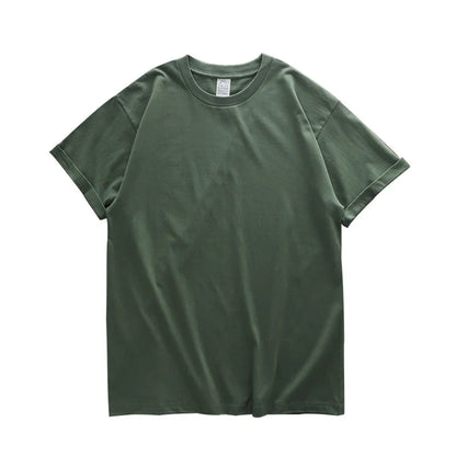 Dukeen Heavyweight Cotton T-Shirt - 280gsm Oversized Short Sleeve Casual Tee for Men Summer Streetwear