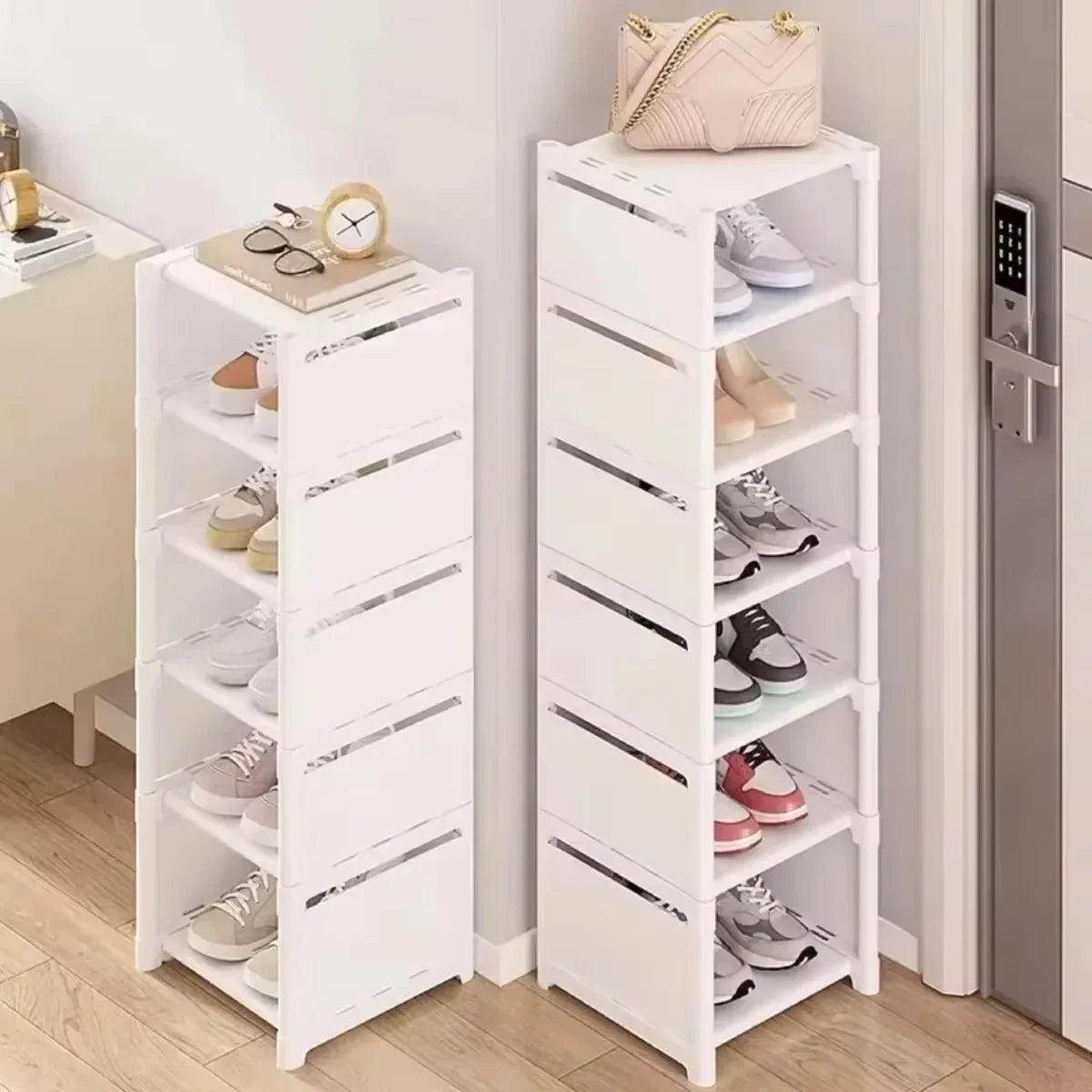 Stackable Shoes Rack Organizer – Multi-Layer Adjustable Shoe Cabinet for Space Saving Home Storage