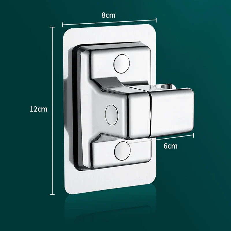 ABS Wall-Mounted Shower Head Holder – Self-Adhesive, Adjustable & Rotatable Handheld Bracket for Bathroom Accessories