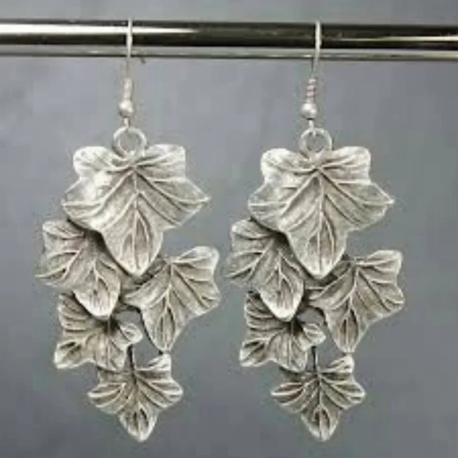 Vintage Ethnic Antique Metal Drop Earrings – Hollow Handmade Punk Statement Dangle Earrings for Women Jewelry