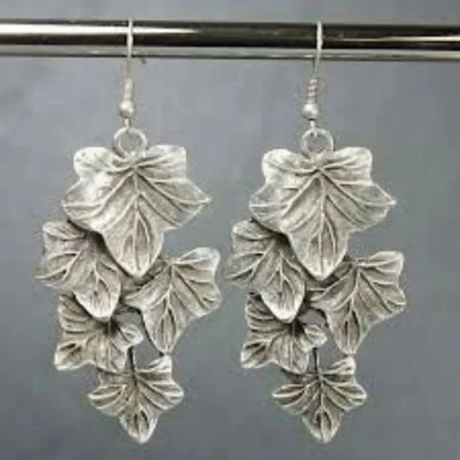 Vintage Ethnic Antique Metal Drop Earrings – Hollow Handmade Punk Statement Dangle Earrings for Women Jewelry