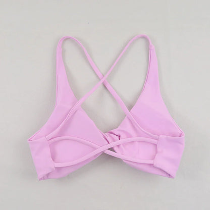 Sexy Slim Shoulder Strap Sports Bra – High Stretch Comfortable Breathable Yoga & Gym Workout Underwear with Detachable Straps