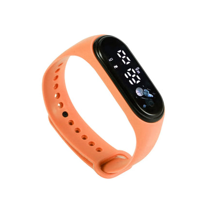 Kawaii Waterproof Smart Watch for Kids – Fashionable Outdoor Sports Digital Watch for Boys & Girls – Silicone Montre Enfant