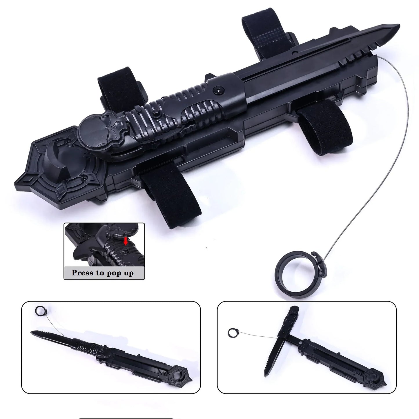 Assassin Sleeve Sword Toy - Retractable Rotating Blade Cosplay Prop for Kids, Interactive Game Play & Birthday Party Gift