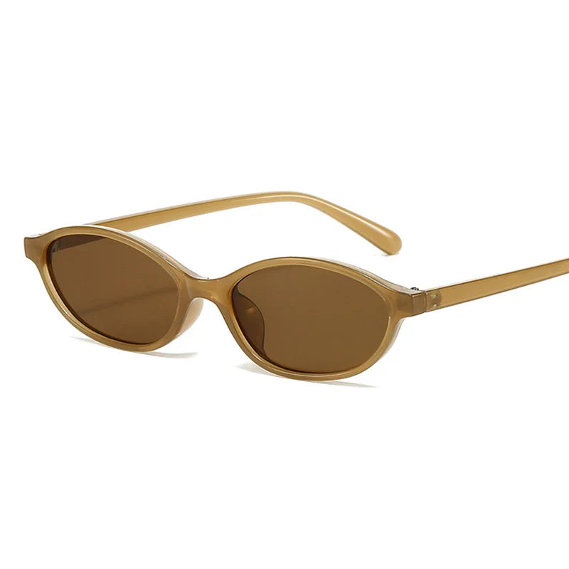 Sexy Small Oval Women's Sunglasses 2024 – New Fashion Black & Brown Summer Shades, Trendy Unique Eyewear for Men & Women