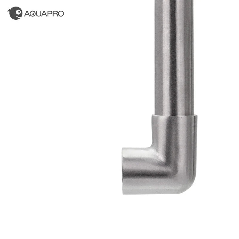 AQUAPRO Mini Stainless Steel Skimmer – Inlet & Outlet Pipes for Aquarium Fish Tanks, Filtro Accessories