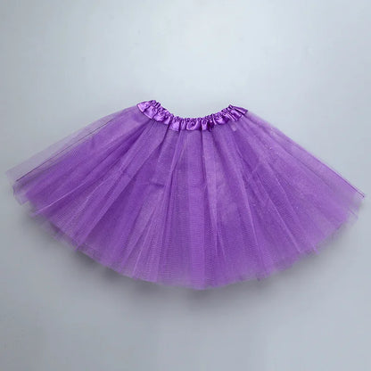 Girls’ Tulle Tutu Skirt – 3-Layer Ballet Mini Skirt for Dance, Birthday Party, Princess Dress 2-8Y
