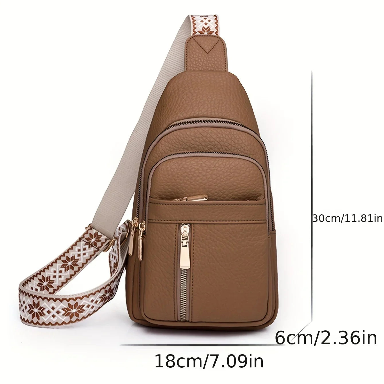 Multifunctional Retro PU Leather Crossbody Bag – Soft, Versatile with Multiple Zippered Pockets for Leisure & Sports