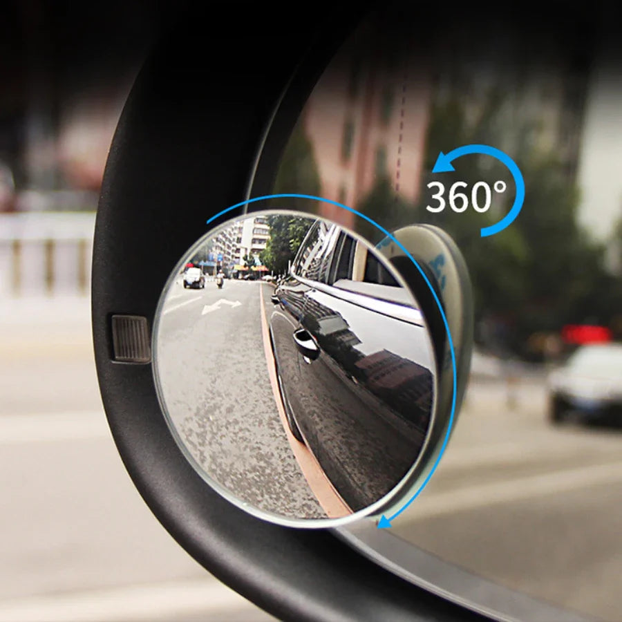 2pcs 360° Adjustable Car Blind Spot Mirrors – HD Convex Rear View Mirror for SUV & Parking