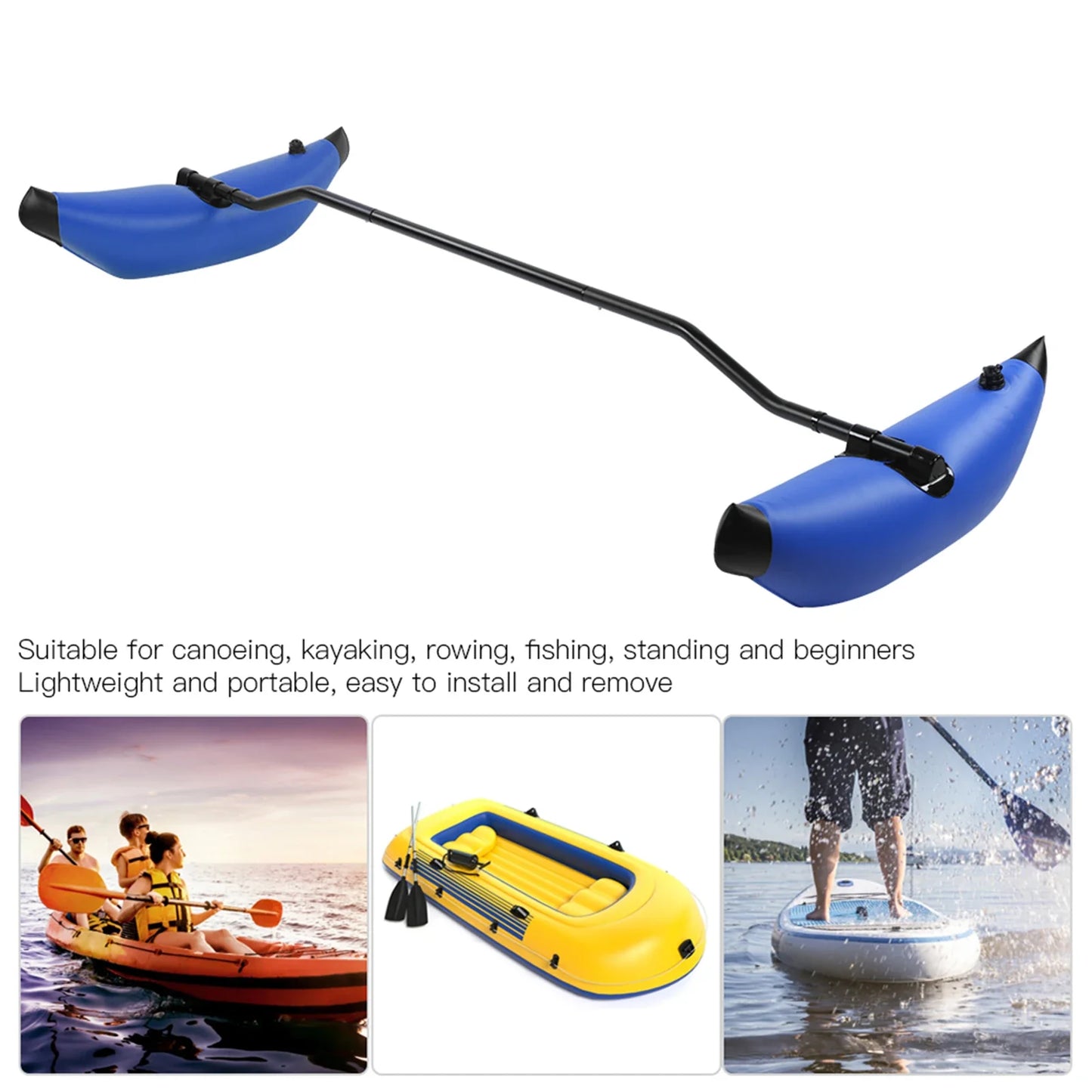 Inflatable Kayak Stabilizer — PVC Canoe Outrigger Kit for Floating, Balancing & Boat Accessories