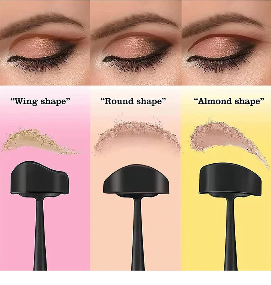6 in 1 Crease Line Kit - Silicone Eyeliner Template for Precise Eyeshadow Cut Crease, Black Eye Makeup Stencils for Women
