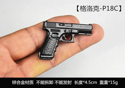 1/6 Scale Miniature Gun Set – Plastic P92, M1911, 98K, MP5K Rifles for 12" Action Figure Doll Accessories