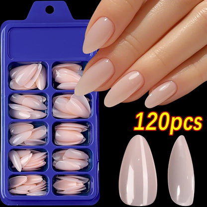 576PCS Colorful Press-On Fake Nails Set – Black & Red Oval/Square Short Full Cover Nail Tips for Salon-Style Nail Art