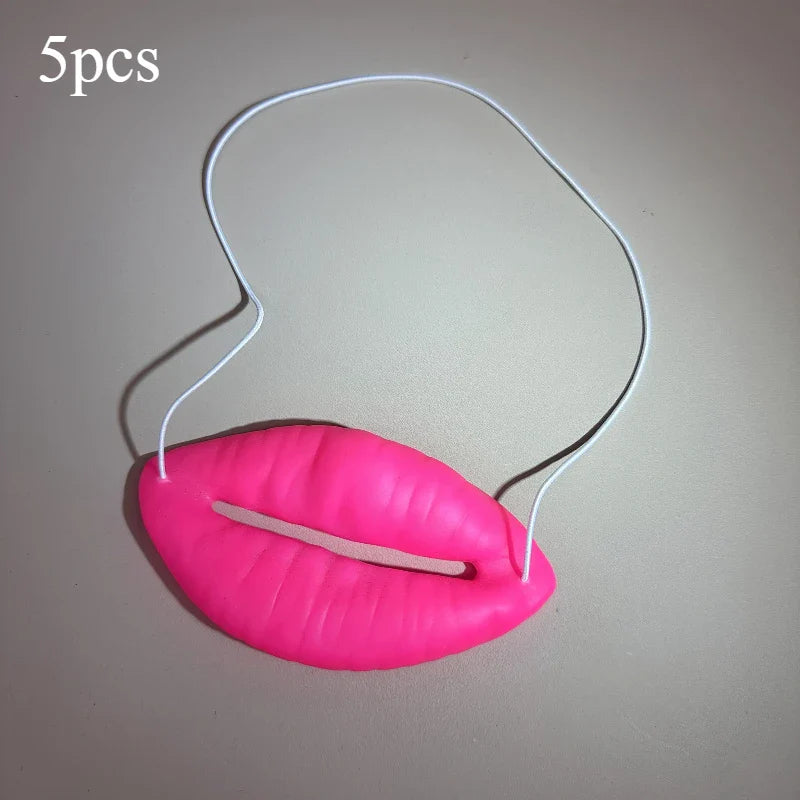 5PCS Pink Lip Gag Toy – Funny Novelty Party Props for Photography, Pranks & Gifts for Friends