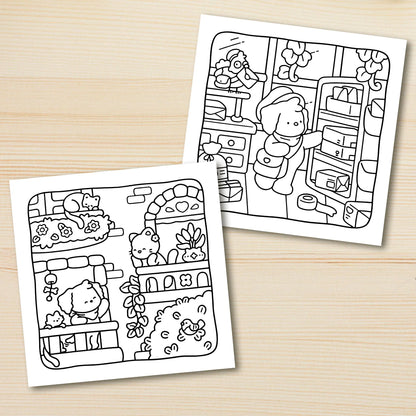 CALM DAYS Adult Coloring Book - Bold Easy Patterns & Cute Drawing Activities for Relaxation and Creative Fun