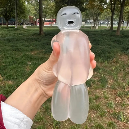 Squishy Transparent Jelly Robot Toy – Super Soft Slow Rebound Kawaii Squeeze Toy for Stress Relief and Fun