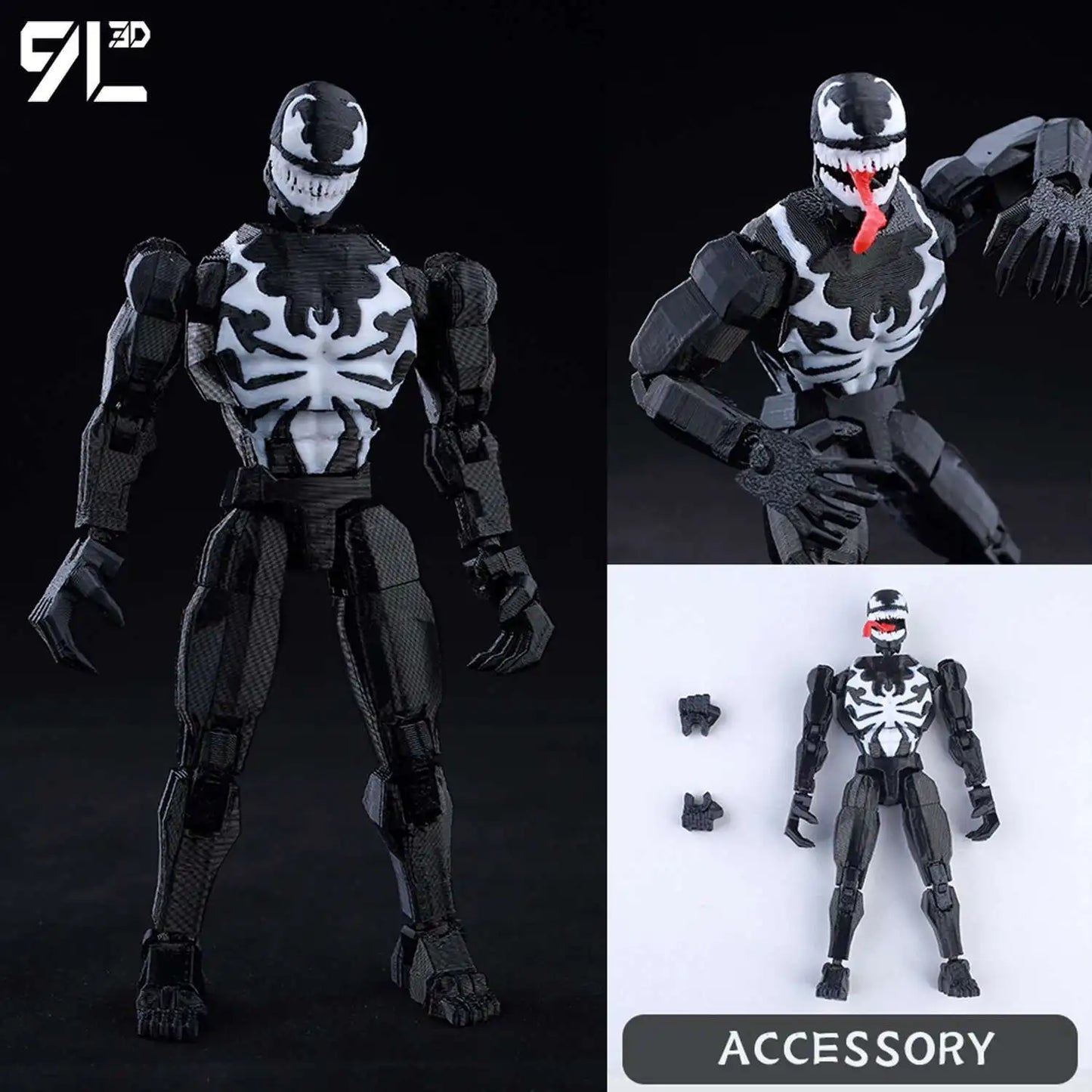 9L3D Lucky13 T13 Action Figures — 3D Printed Deadpool, Wolverine, Batman, Spider-Man & Venom Anime Model Toys, Collectible Gift