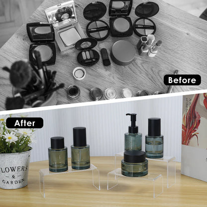 3/6/9PCS Acrylic Display Stand — Transparent Organizer for Perfume, Dolls & Jewelry