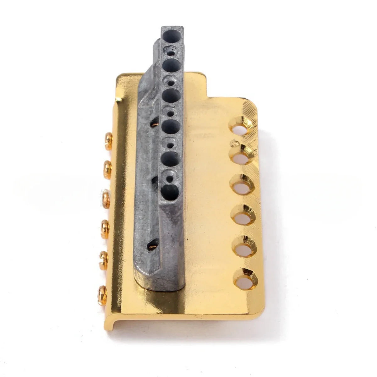 Miwayer 52.5mm Guitar Tremolo Bridge — Vintage Steel Saddle Block Set for Fender Strat & Squier Electric Guitars, Chrome