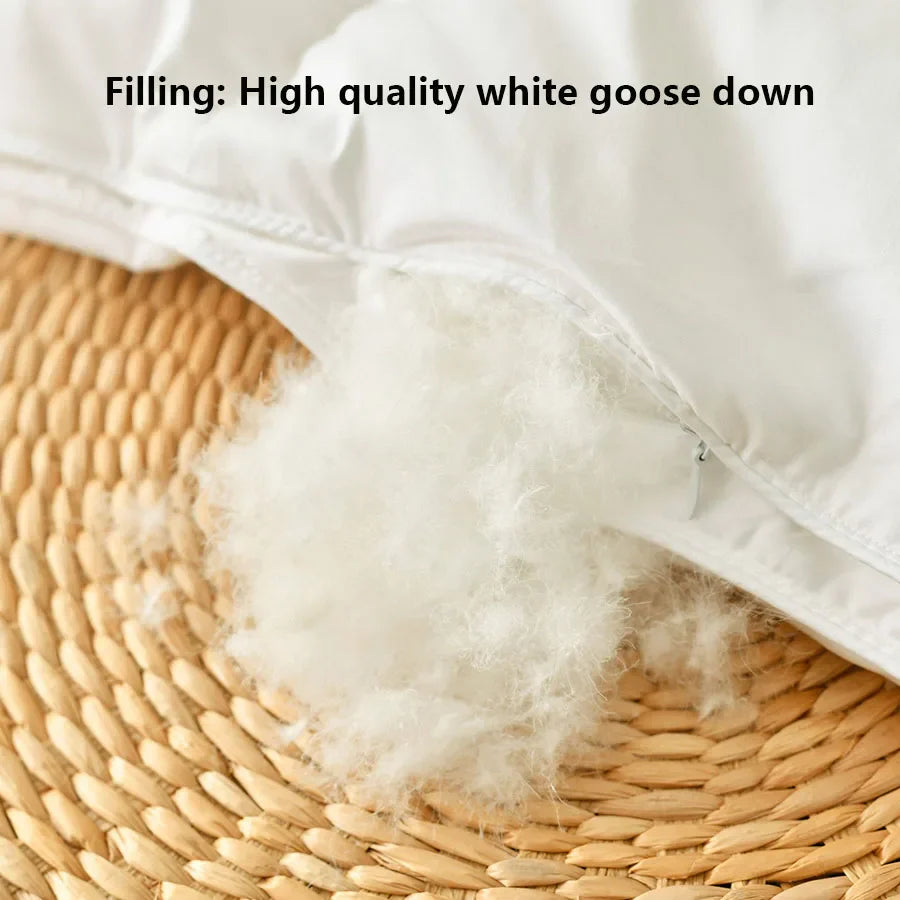 Winter Cotton Goose Down Quilt – Super Soft Fluffy Duvet for Queen & King Size, Four Seasons Blanket 220x240