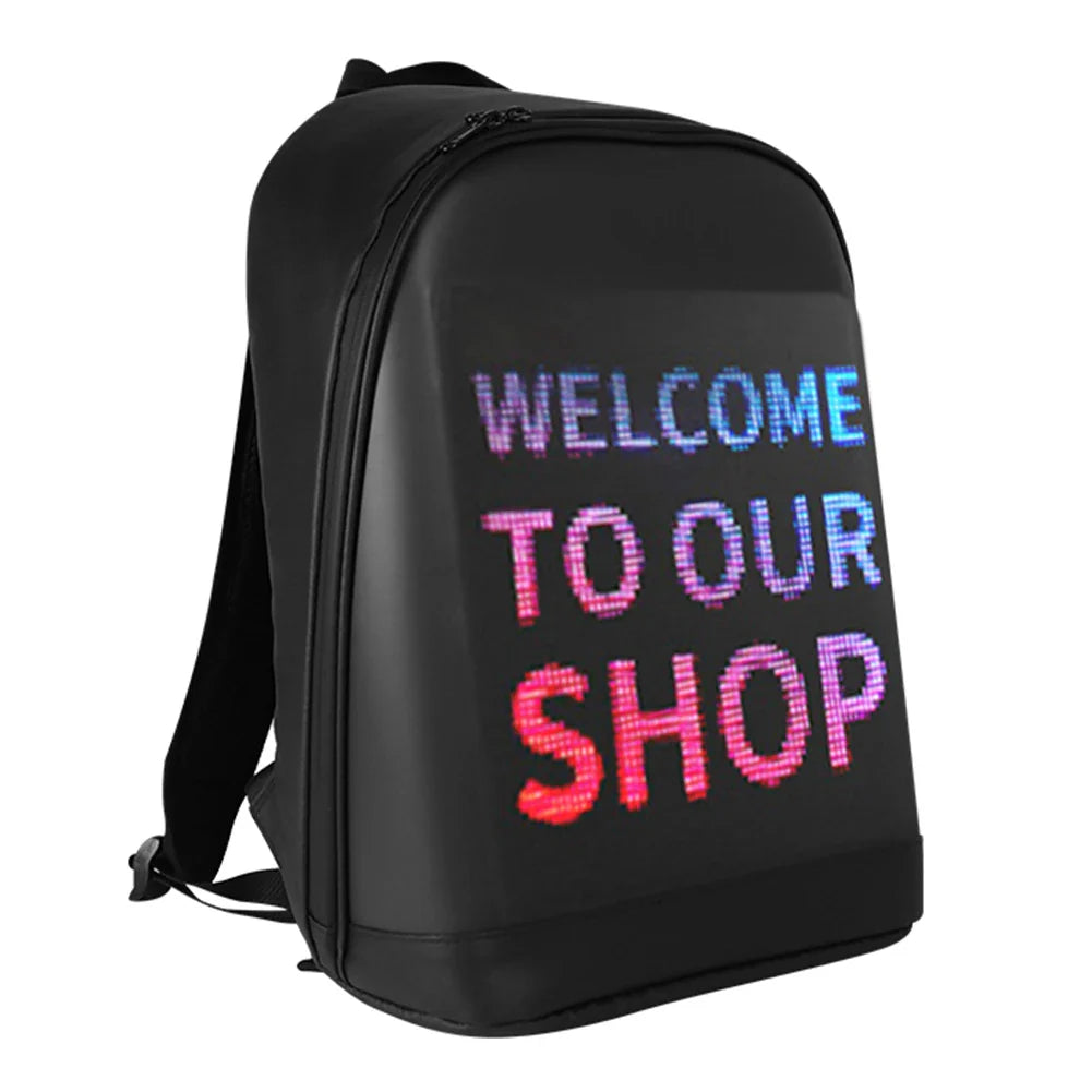 Business Travel Laptop Backpack – LED Display Screen Advertising Billboard Bag