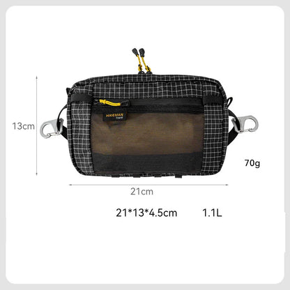 Waterproof UHMWPE Waist Fanny Pack – 1.1L Lightweight Hip Bag for Cycling, Running, Hiking & Outdoor Sports, 70g