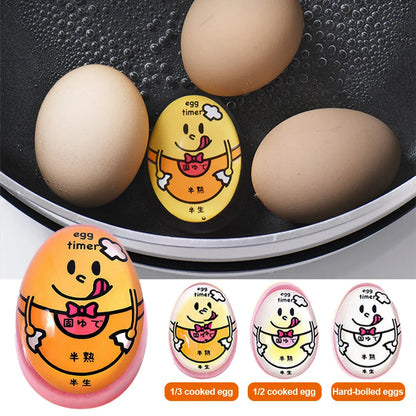 Color-Changing Egg Timer - Eco-Friendly Kitchen Tool for Perfectly Cooked Boiled Eggs