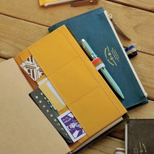 Fromthenon Travel Notebook with Special Paper – Washable Zipper Storage Bag, Pen Case & Stationery Organizer Supplies