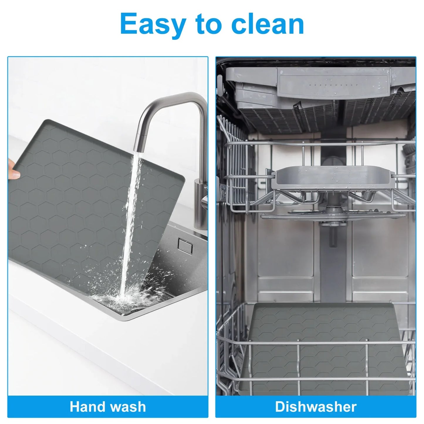 Mini Fridge & Appliance Silicone Mat 60x60cm – Non-Slip Drip Pan with Raised Edges for Floor Protection