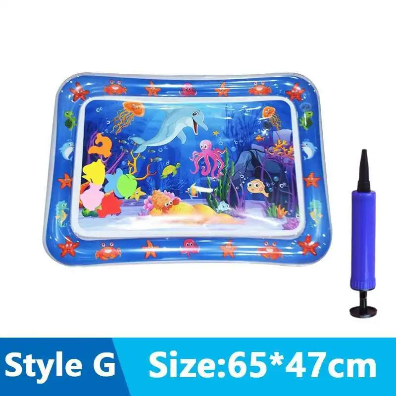 Cats & Dogs Inflatable Water Play Mat — Thickened Sensory Water Bed with Fish for Pet Interactive Fun