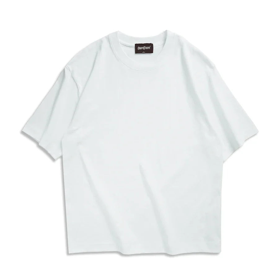 WAVLATII Oversized Summer T-Shirt – Unisex Korean Streetwear Solid Color Casual Tee for Men & Women, Basic Loose Fit Top