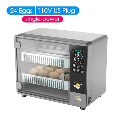 24-Egg Automatic Incubator — Touch Control Hatchery Machine for Chicken, Duck, Quail & Bird Eggs