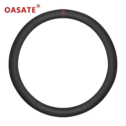 All-Season Suede Steering Wheel Cover — Ultra-Thin, Non-Slip, Breathable Fit for Round & D-Shaped Wheels
