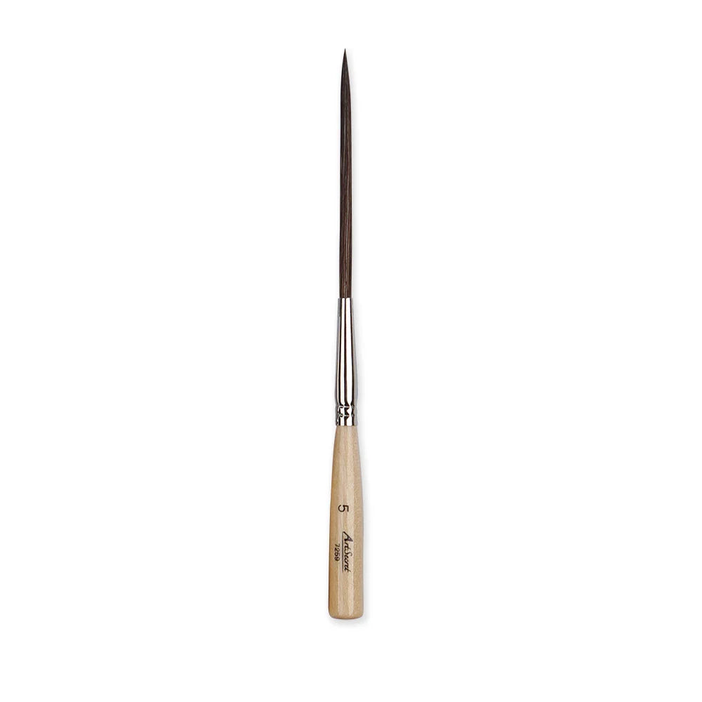 Artsecret Long Liner Detail Brushes – Premium Cattle Ear Hair Watercolor & Nail Art Striping Pens (0.8, 1.2, 2.8mm)