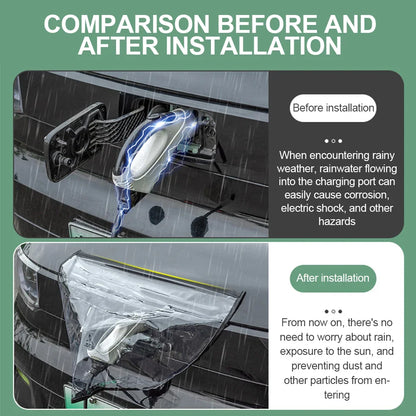 Electric Vehicle Charger Port Cover Outdoor Rainproof Protection Dustproof  Covers for Tesla Model 3 Y SUV Car Accessories