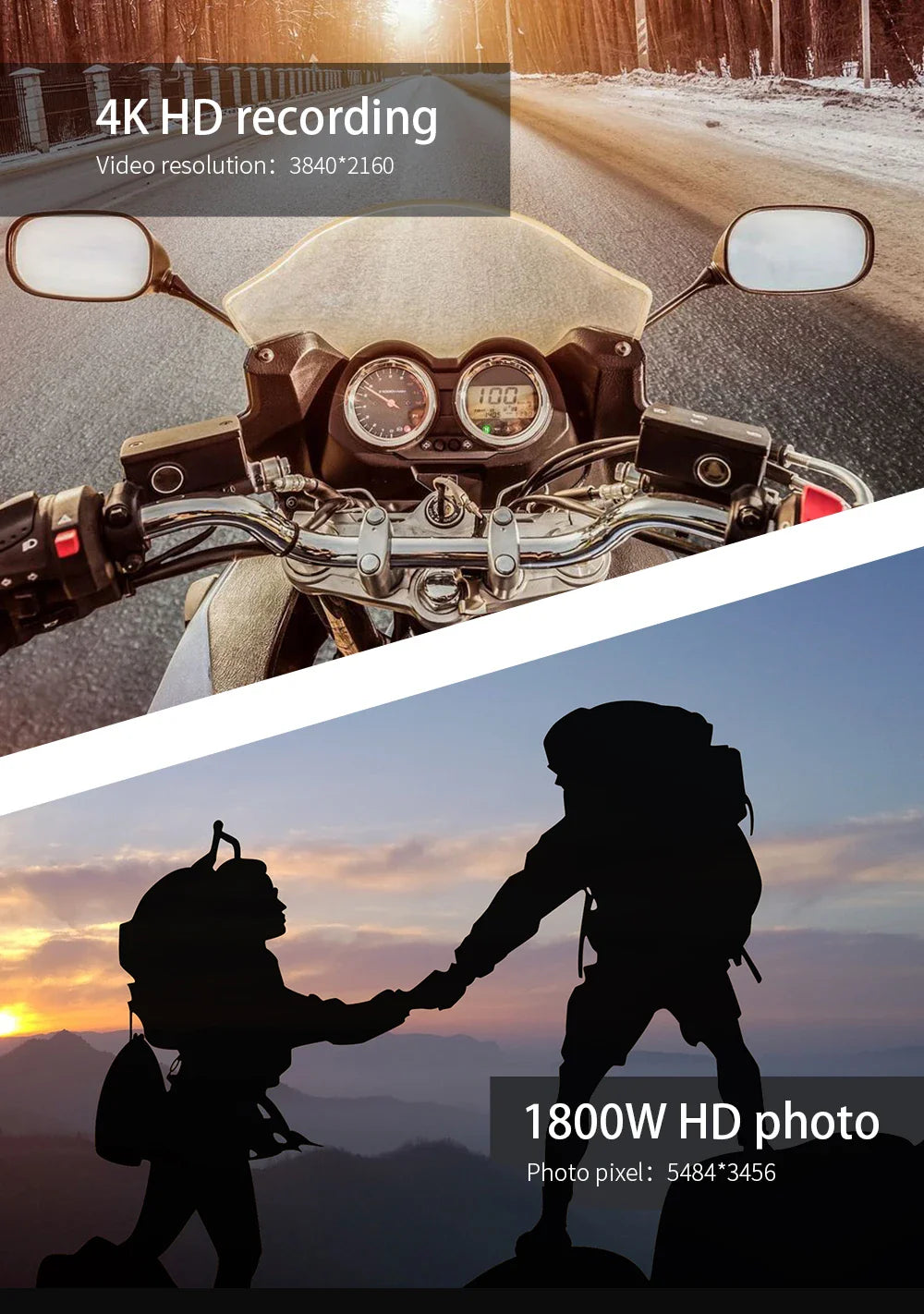 4K HD Smart Glasses Camera — Eyewear Camcorder for Driving, Cycling & Outdoor Video Recording