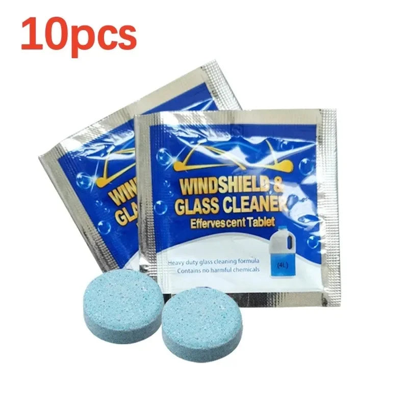 Glass Water Effervescent Wiper Tablets | Universal Concentrate for All Seasons, Strong Anti-Freeze & Shellac-Free