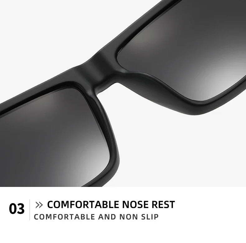 2024 New Heat Wave Luxury Polarized Sunglasses – Square Conjoined Lens, UV400 Protection for Men & Women